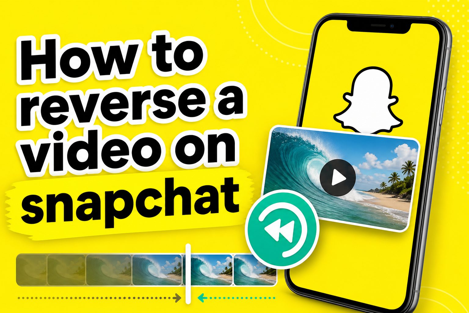 TikTok video editing screen showing a reverse effect applied to a clip